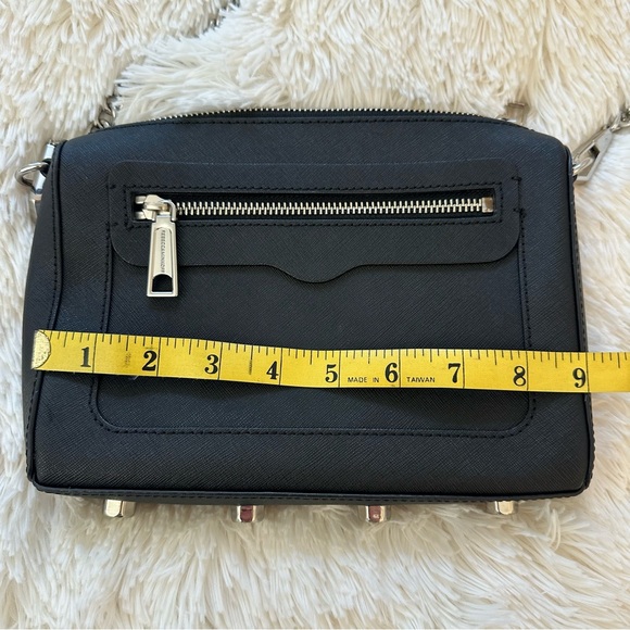 Rebecca Minkoff Avery Saffiano Black Leather Crossbody Bag - Picture 7 of 14